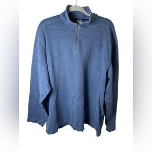 Old Navy Men’s Quarter Zip Pullover Blue XXL Regular Fit